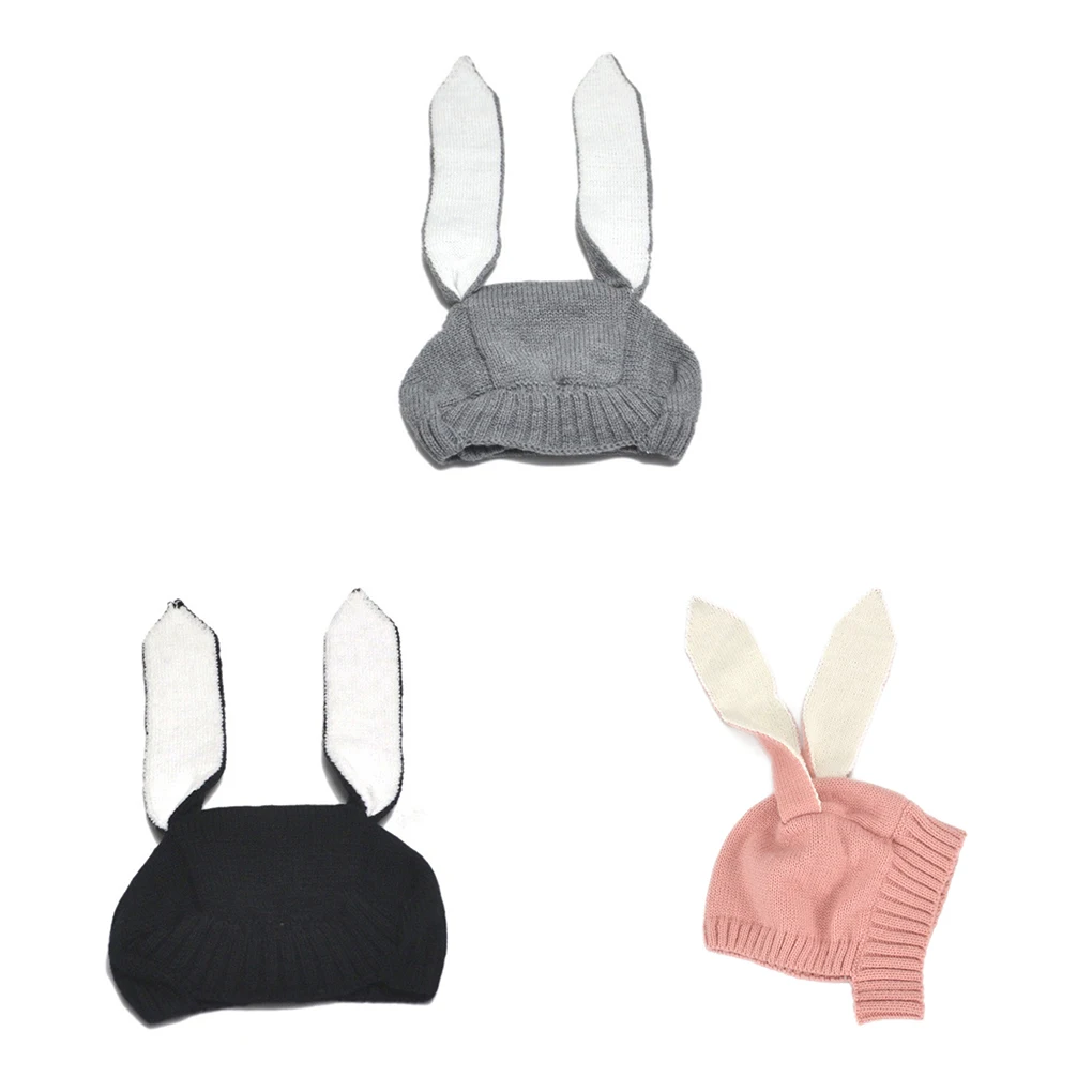 Cute Deer Ears Baby Girl Hat Knit Soft Bonnet Warm Winter Hats Newborn Photography Props Beanie Cap Boys Girls | Мать и ребенок