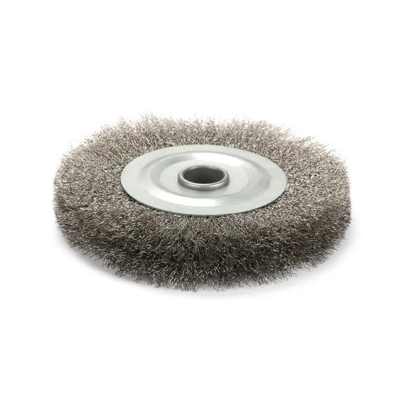 

Stainless Steel Crimped Wheel Brush Wire Bench Grinder Rust Removal Tools Edge Mixing Trash Cleaning