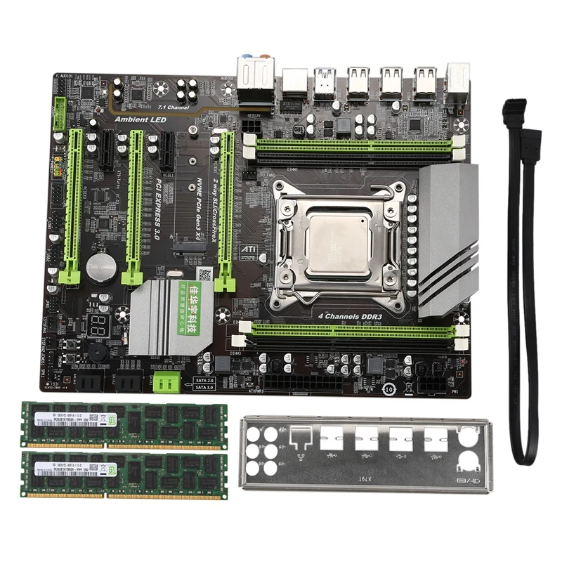 X79 Turbo материнская плата LGA2011 ATX Combos E5 2620 cpu 2 шт. X 8 ГБ = 16 DDR3 ram 1600 МГц PC3 12800R PCI E NVME M.2