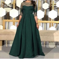 new arrival high neck simple evening dresses long 2022 evening gowns robe de soiree musulman mother of the bride dresses
