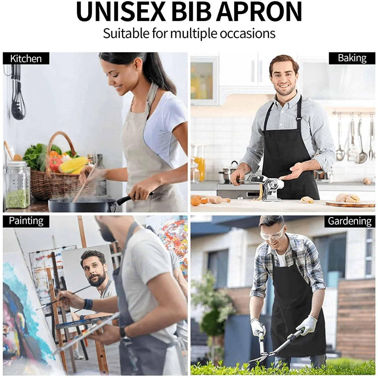 

Kitchen apron Hairdressing apron Women's kitchen apron Unisex waterproof apron, kitchen, baking, gardening, pet grooming