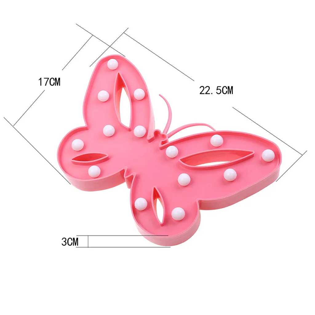 Светильник в виде бабочки с алфавитом светодиодная подсветка белые пластиковые