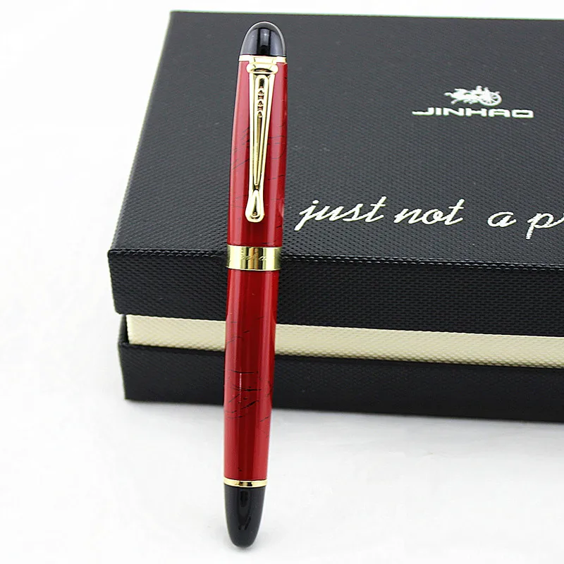 Jinhao 450 Ручка роллер 0 7 мм черные чернила Заправка металлическая шариковая ручка