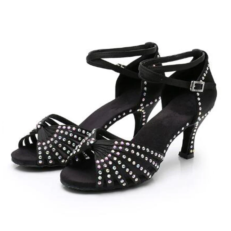 Женские блестящие туфли для латиноамериканских танцев 5 см/7 см | Спорт и