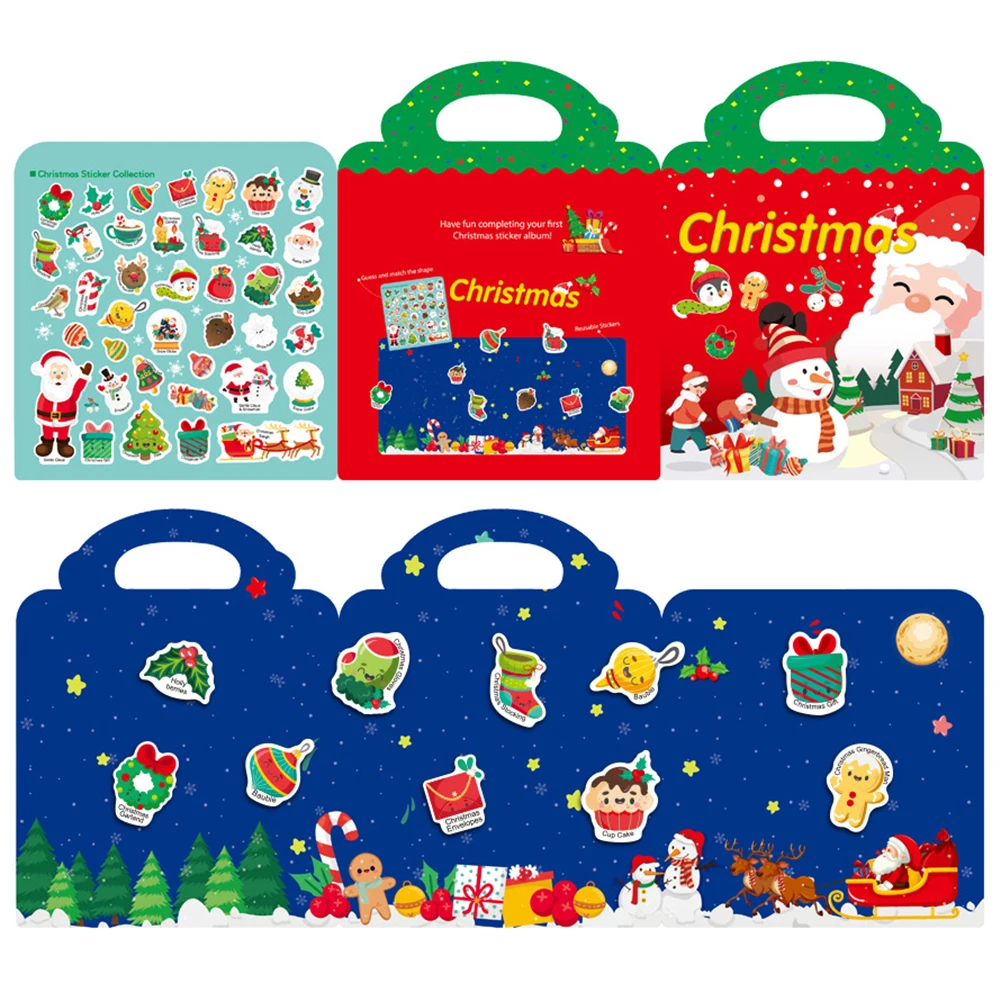 

Children Cartoon Funny Animal Insect Ocean Learning Cognition Scene Stickers DIY Hand-on Sticker Book Educational Toys for Kids