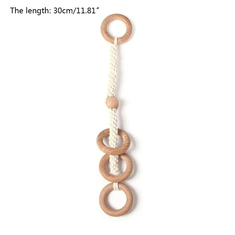 

Baby Nordic Gym Frame Pendant Wooden Rack Crochet Teether Nursing Hanging Play Toys Room Decoration Gifts