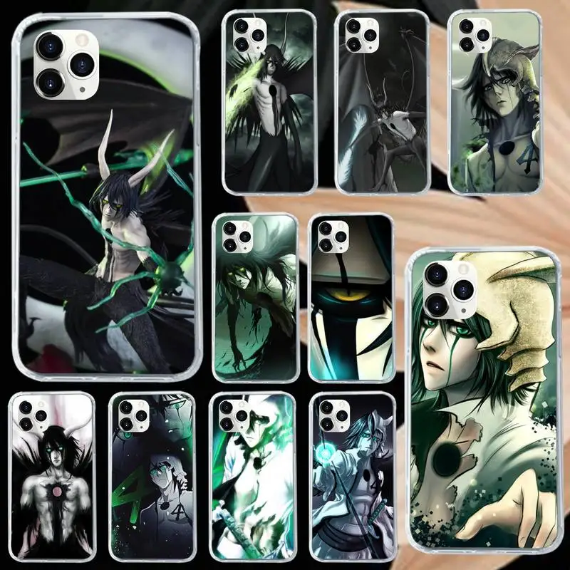 

Japan anime Bleach Ulquiorra Phone Case Transparent soft For iphone 5 5s 5c se 6 6s 7 8 11 12 plus mini x xs xr pro max