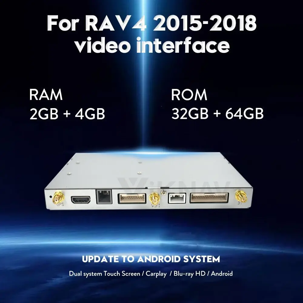 Система Android Автомобильный видеоинтерфейс для Toyota RAV4 2015 2016 2017 2018 автомобильное