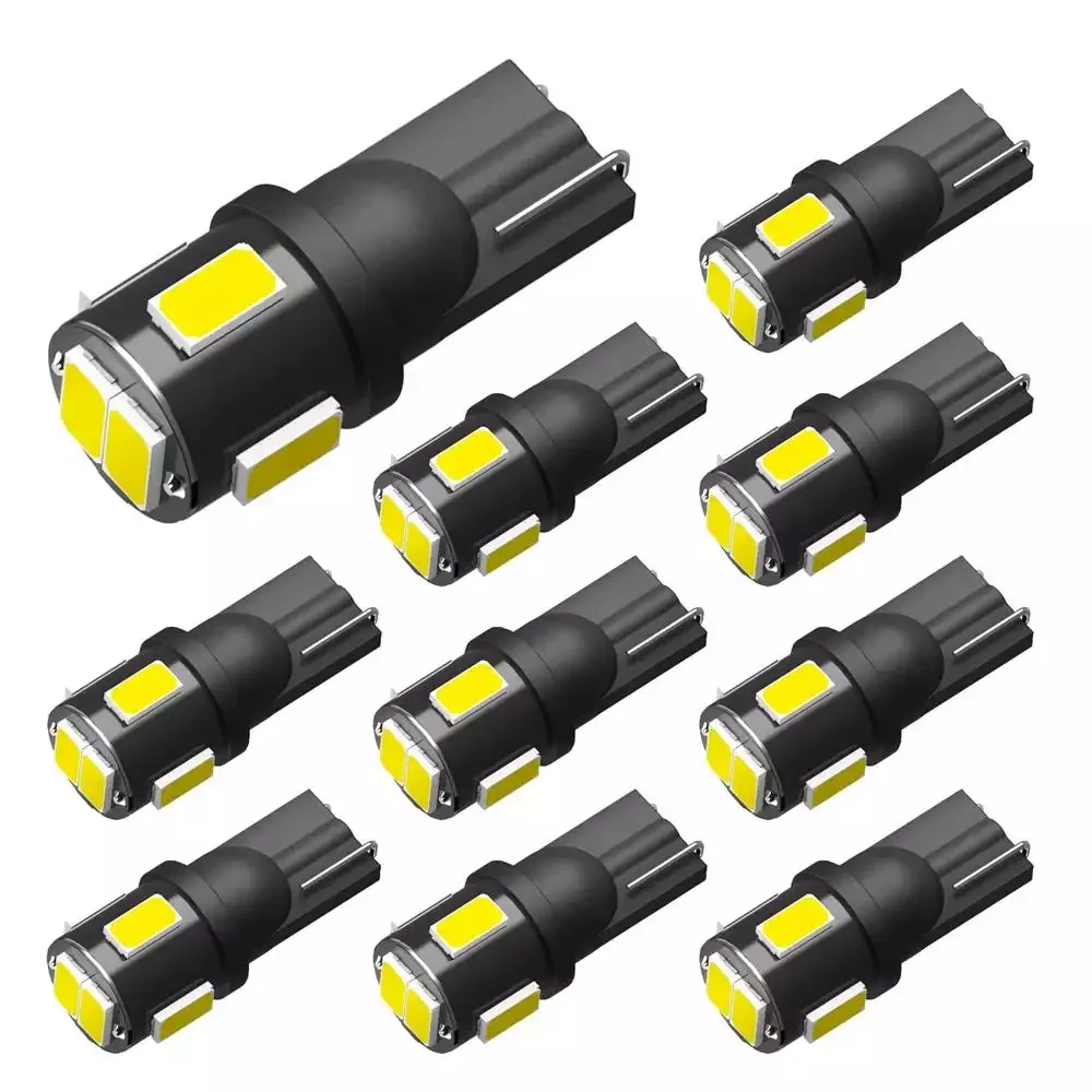 10 шт. W5W 194 T10 5630 6SMD светодиодный автомобиль лампы 6000 К Ксенон Белые женские туфли