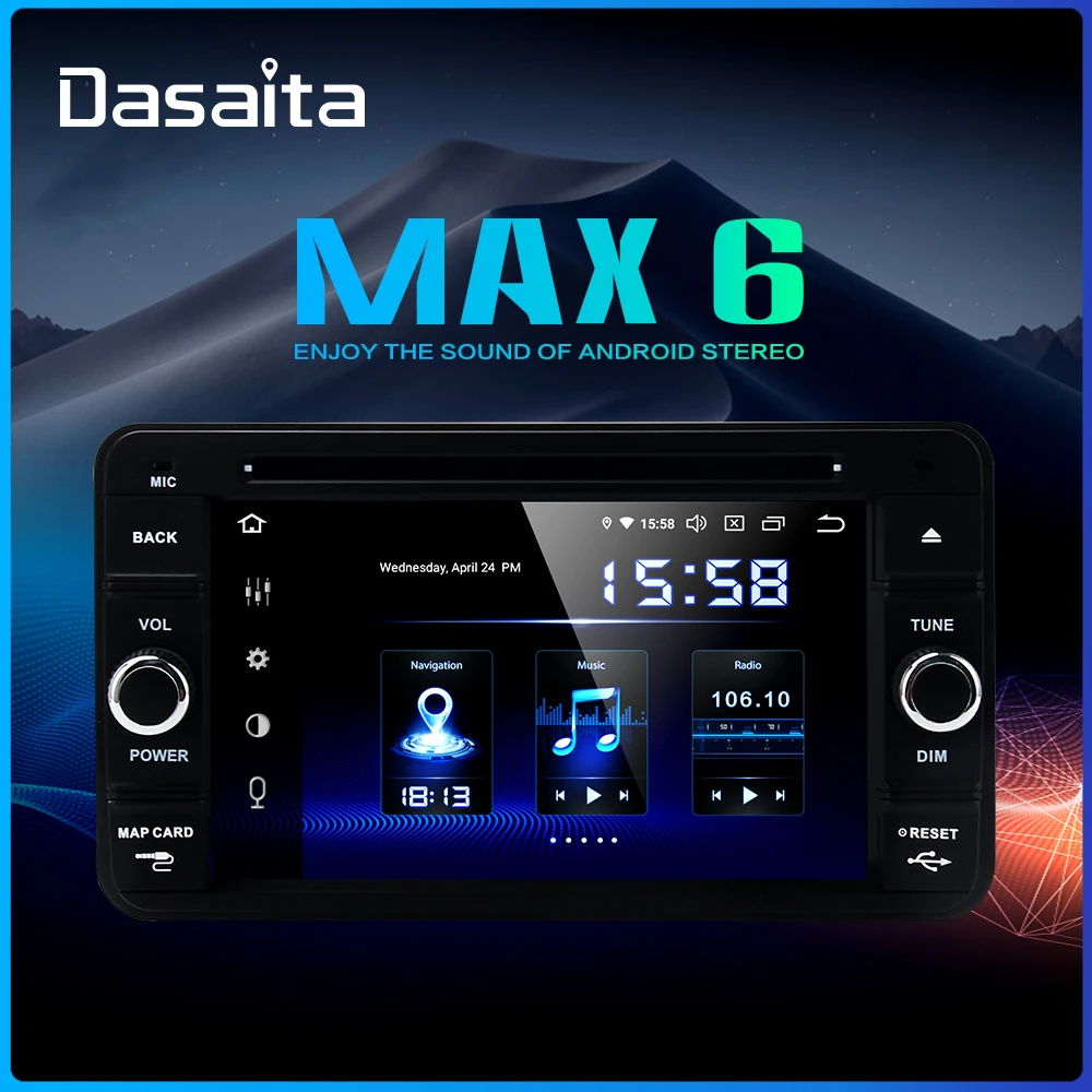 Dasaita 2din автомобильный DVD 6 2 &quotDSP Android 9 0 радио для Suzuki Jimny 2007 2008 2009 2010 2011 2012 2013