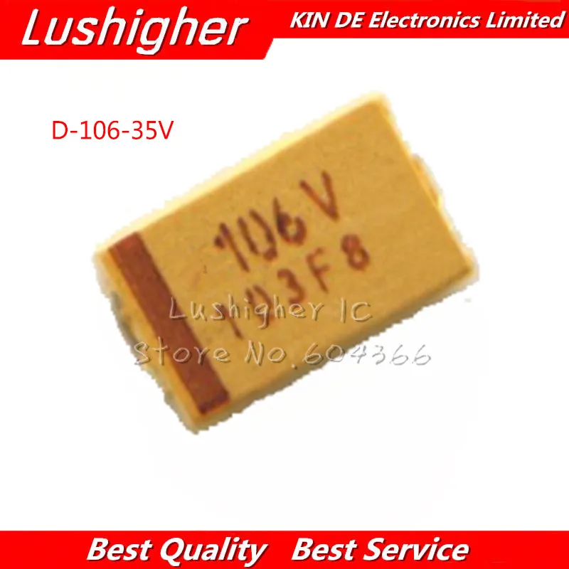 10 шт. танталовый конденсатор типа D для поверхностного монтажа 35 в мкФ 106 |