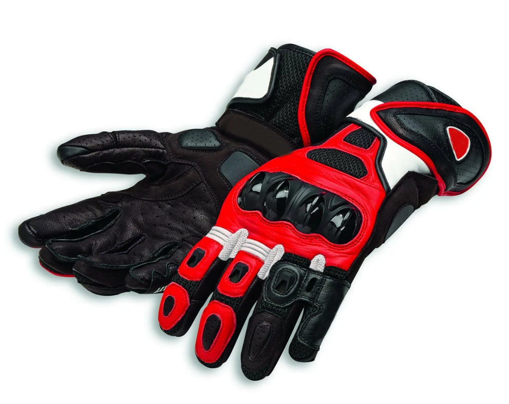 Moto gp Leather Speed Evo C1 Motorcycle Gloves Racing Gloves Driving For Ducati Motorbike Black/Red Gloves Waterproof Motocross