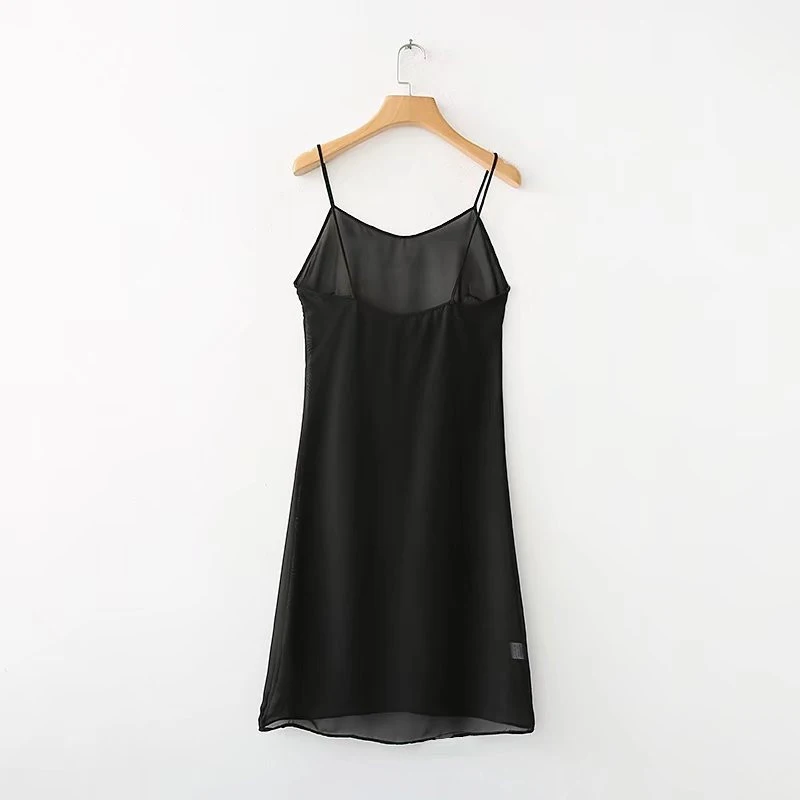 Женское винтажное платье трапециевидной формы ZA Черное длинное из двух