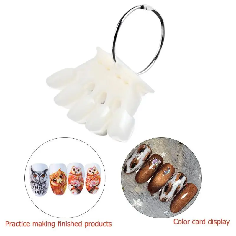 Nail Art Board Crown Shaped Color Gel Polish Practice Display Showing Card |