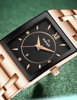 relogio feminino luxury rosegold bracelet watches women waterproof ladies dress quartz wristwatch brand design square clock 2021