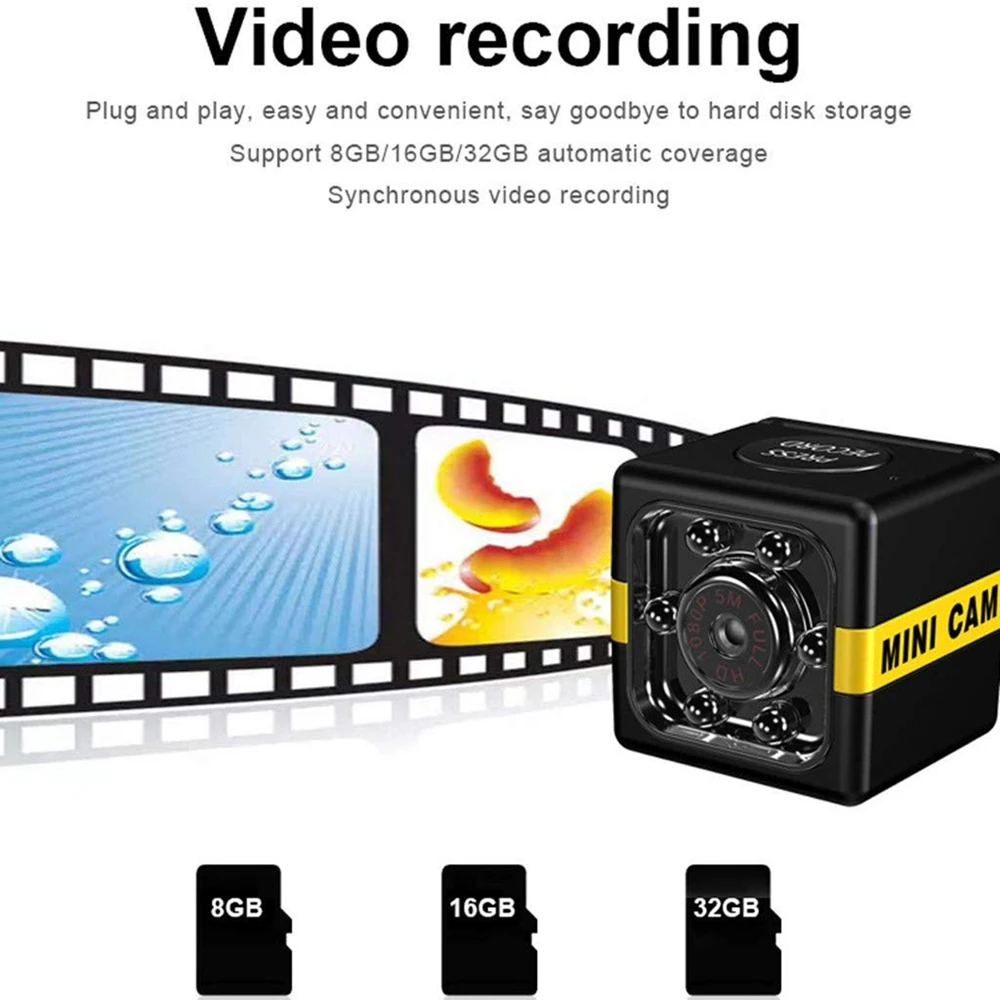 Новейшая усовершенствованная мини-камера SQ11 FX01 HD 1080P с ночным видением