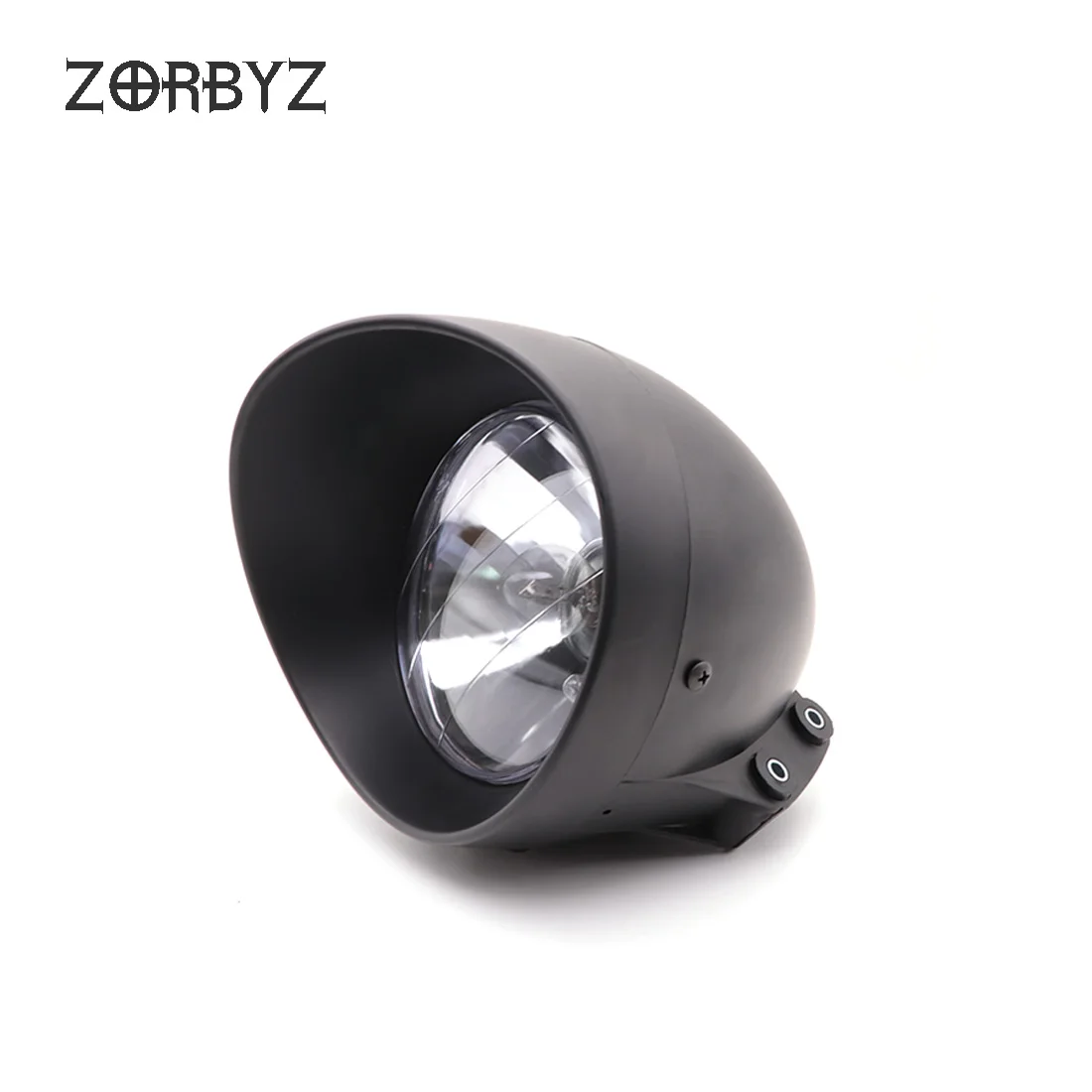 ZORBYZ мотоцикл 6," Хром ABS Пуля Передний светильник головной светильник подходит для Harley cruise Honda Steed Shadow