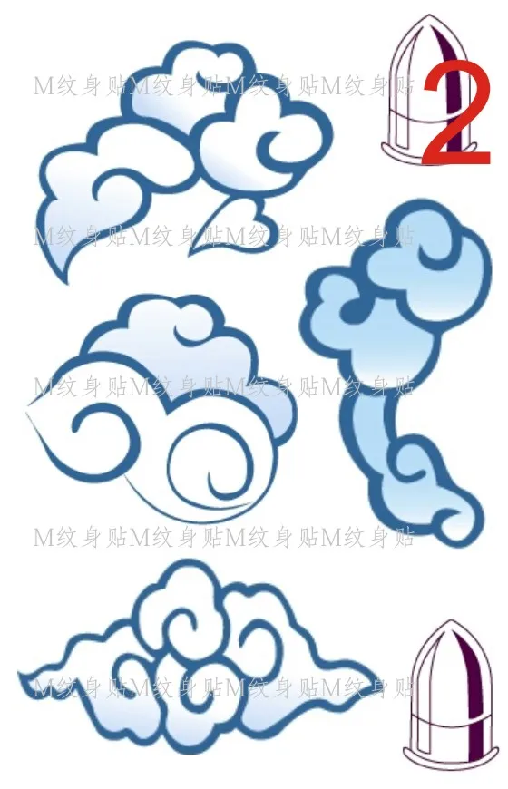 Тату-наклейки на плечи и талию водостойкие |