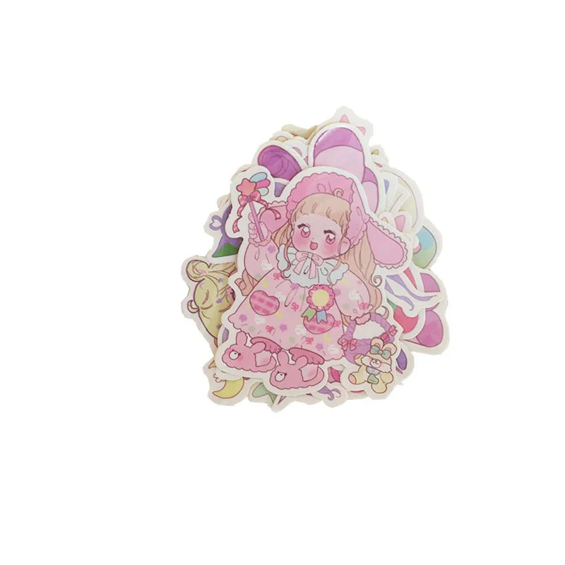 

Creative Cute Cartoon Sticker Pack Girl Heart Series Hand Account Scrapbooking Stationery DIY Decorative Material Stickers