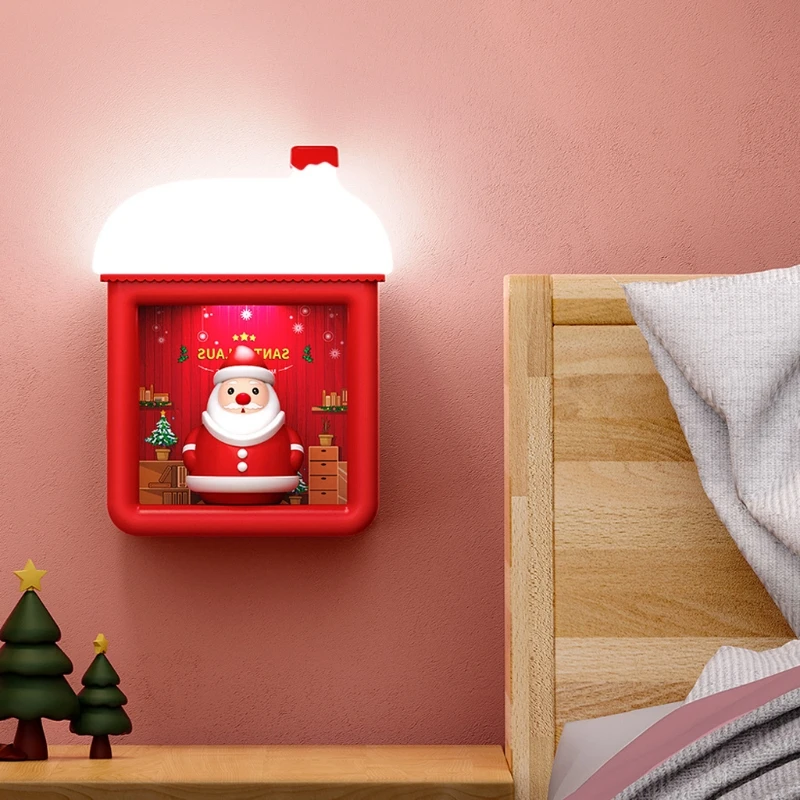 Светодиодный светильник Snow House с милым Санта-Клаусом снеговиком котенком USB