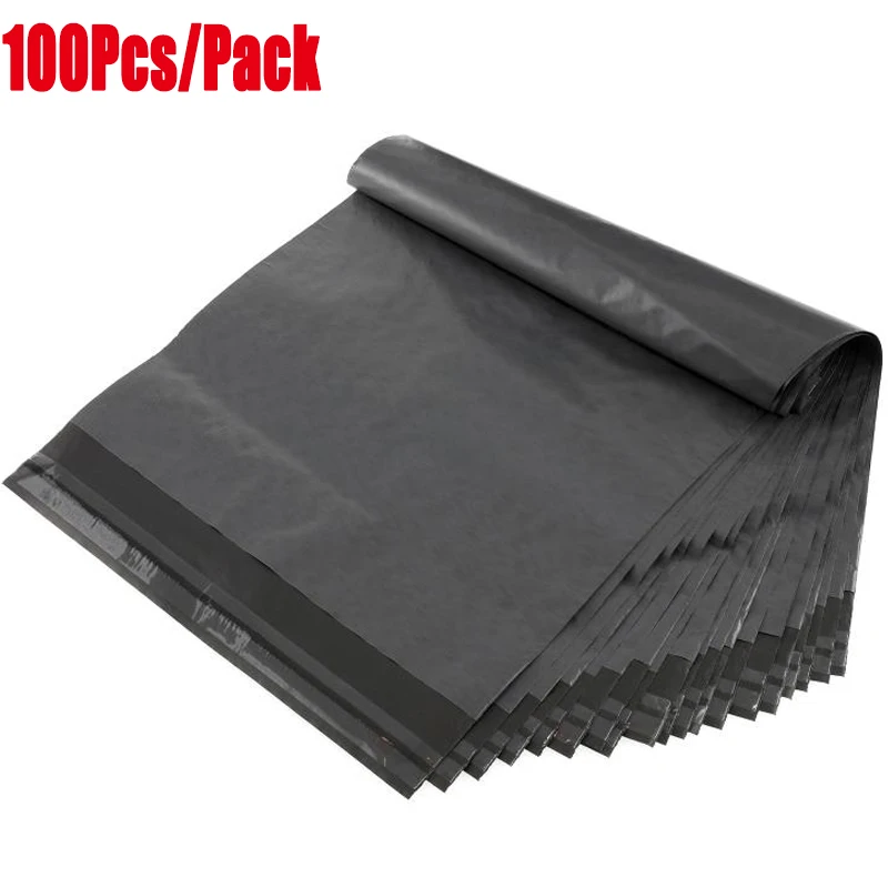 100Pcs Courier Bags Poly Mailer Shipping Bags Mail Bags Self Seal Envelops Plastic Packaging Bag Plastic Bags Black White Pink