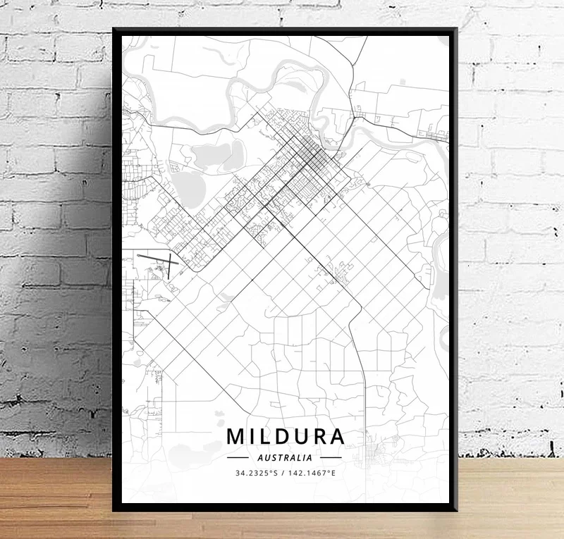 Мельбурн милдура Ньюкасл Нора Перт порт макуори Современная Карта города