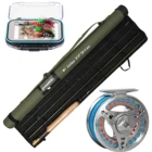 Рыболовная удочка и катушка для ловли нахлыстом Angler Dream Combo 34WT 4-секционная графитовая IM10, удочка для ловли нахлыстом и большая Удочка bor 34, набор катушек WF3F для ловли нахлыстом