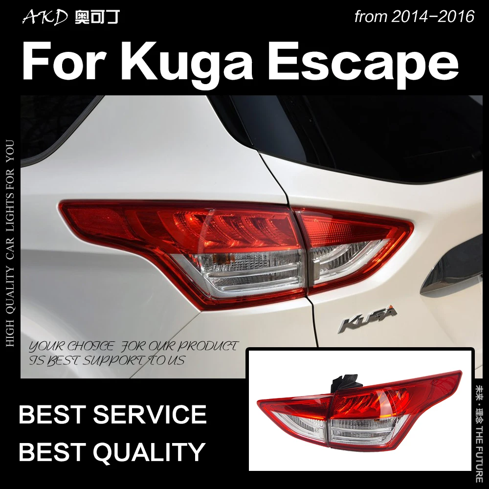 АКД стайлинга автомобилей для Ford Escape хвост светильник s 2014 2016 Kuga светодиодный