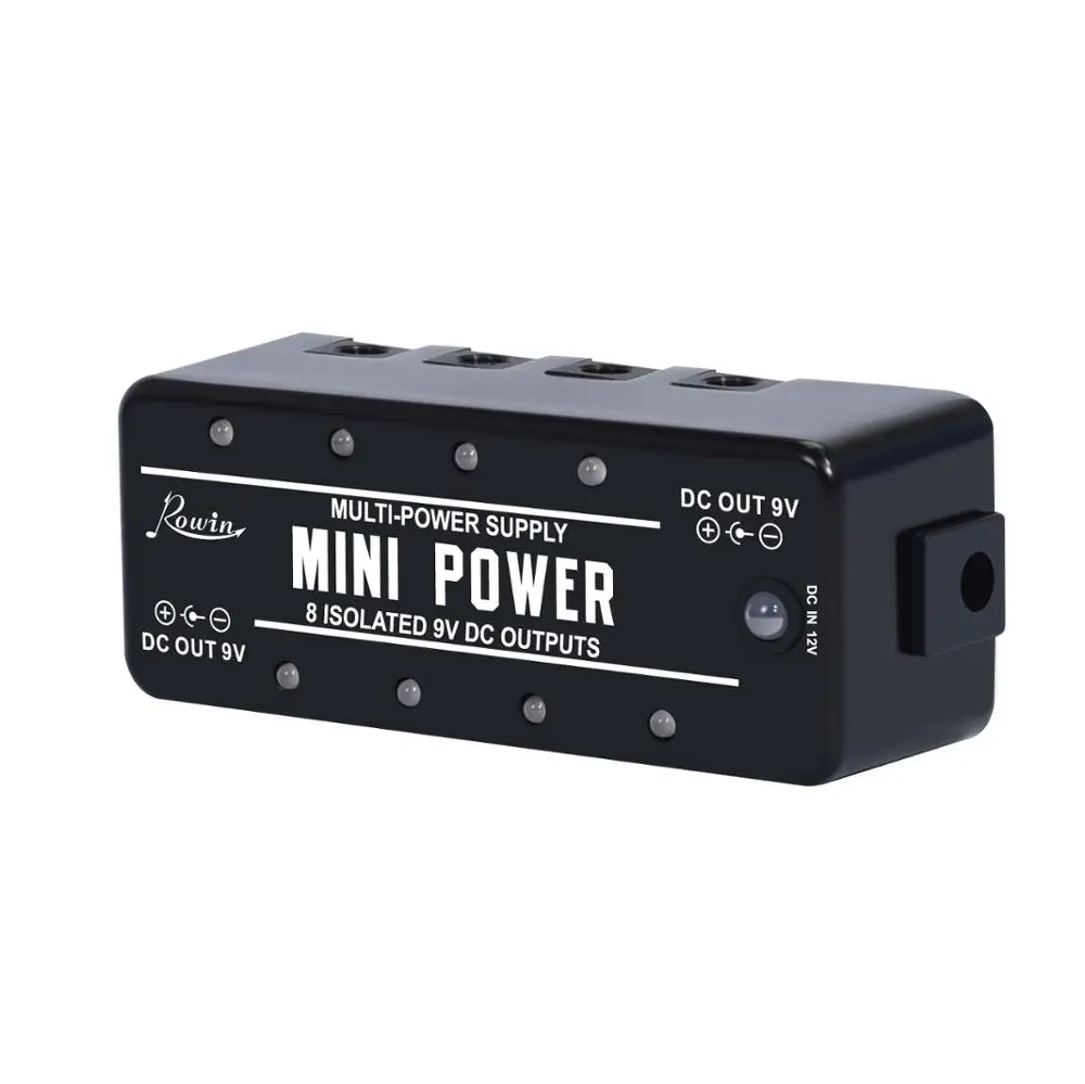 Rowin 8 изолированных 9V DC выходов мини источник питания для гитарной педали