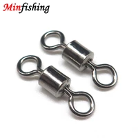 minfishing 2550100 pcslot rolling swivels fishing ball bearing swivel solid ring stainless steel fishing hook connector