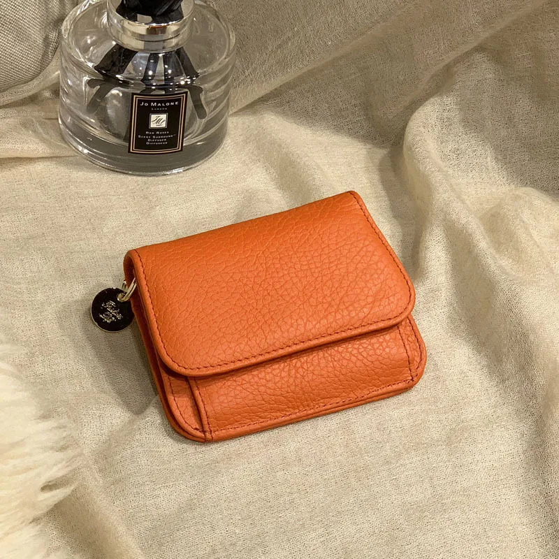 

WR Women's Vintage Clutch Mini Wallet Leather Card Case Short Fashion Wallet Simple Coin Purse Storage wallet