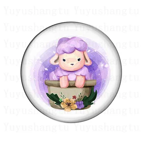 Мультяшная Милая Овечка медведь кролик фотография размером 12 мм/18 мм/20 мм/25 мм