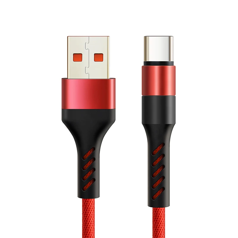Red Кабель USB C кабель type C кабель для мобильного телефона Быстрая зарядка телефонный кабель для samsung S9 huawei P10 nintendo Oneplus 5 черный C245 - Цвет: Red