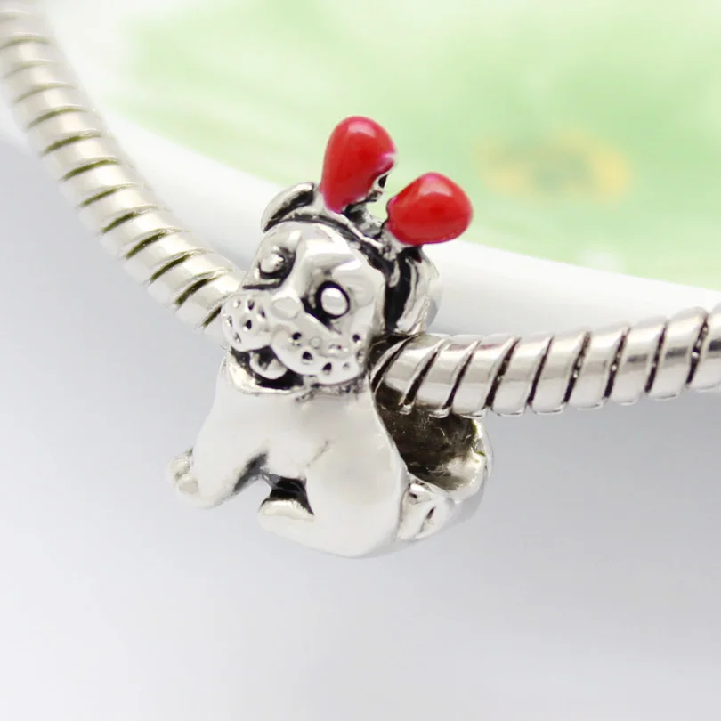 Бесплатная доставка браслет Пандора с шариками в виде щенка оленьи рога