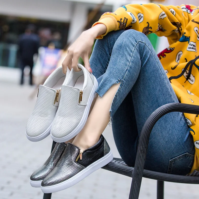 Весна-Осень 2020 новая женская обувь лоферы на плоской подошве модные кроссовки