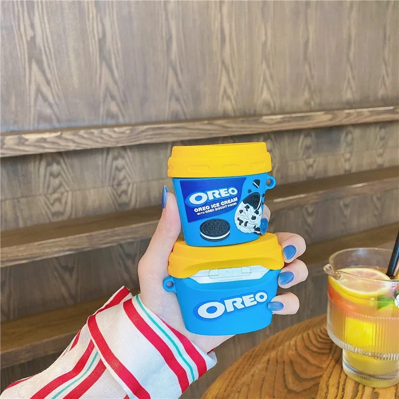 Мягкий чехол для наушников apple Airpods 1 2 3 Pro с 3d изображением милого шоколадного