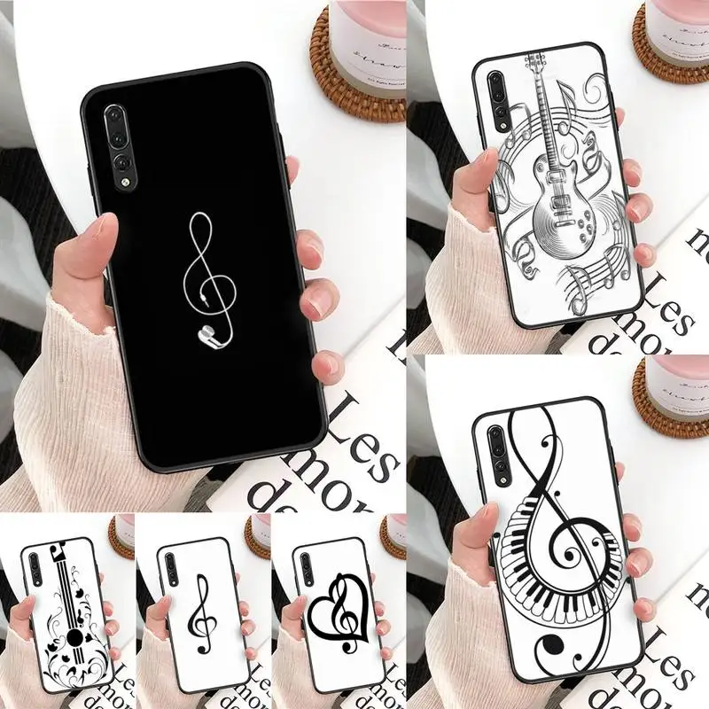 

Yinuoda Music Silicone TPU Phone Cover For Huawei Mate 30 Pro P20 P30 P40 pro lite Y7 Y6 2019 case for Honor 8X 8A 10 20lite 10i