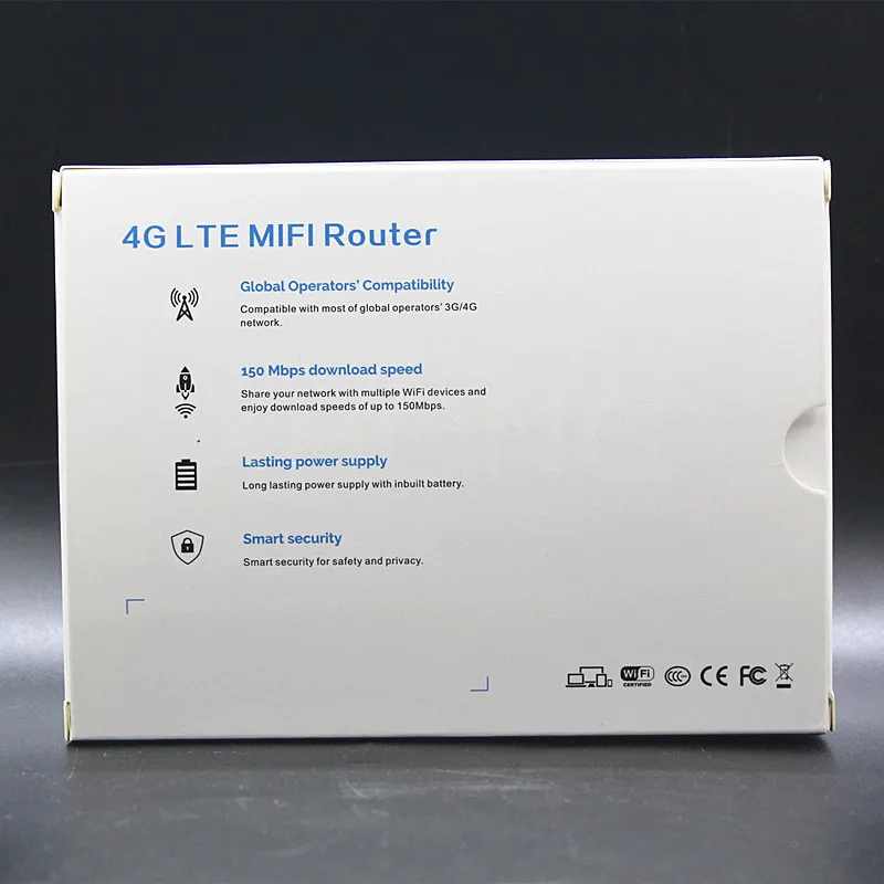 4G Wi-Fi роутер LTE Cat4 150 Мбит/с Беспроводная портативная карманная Мобильная точка