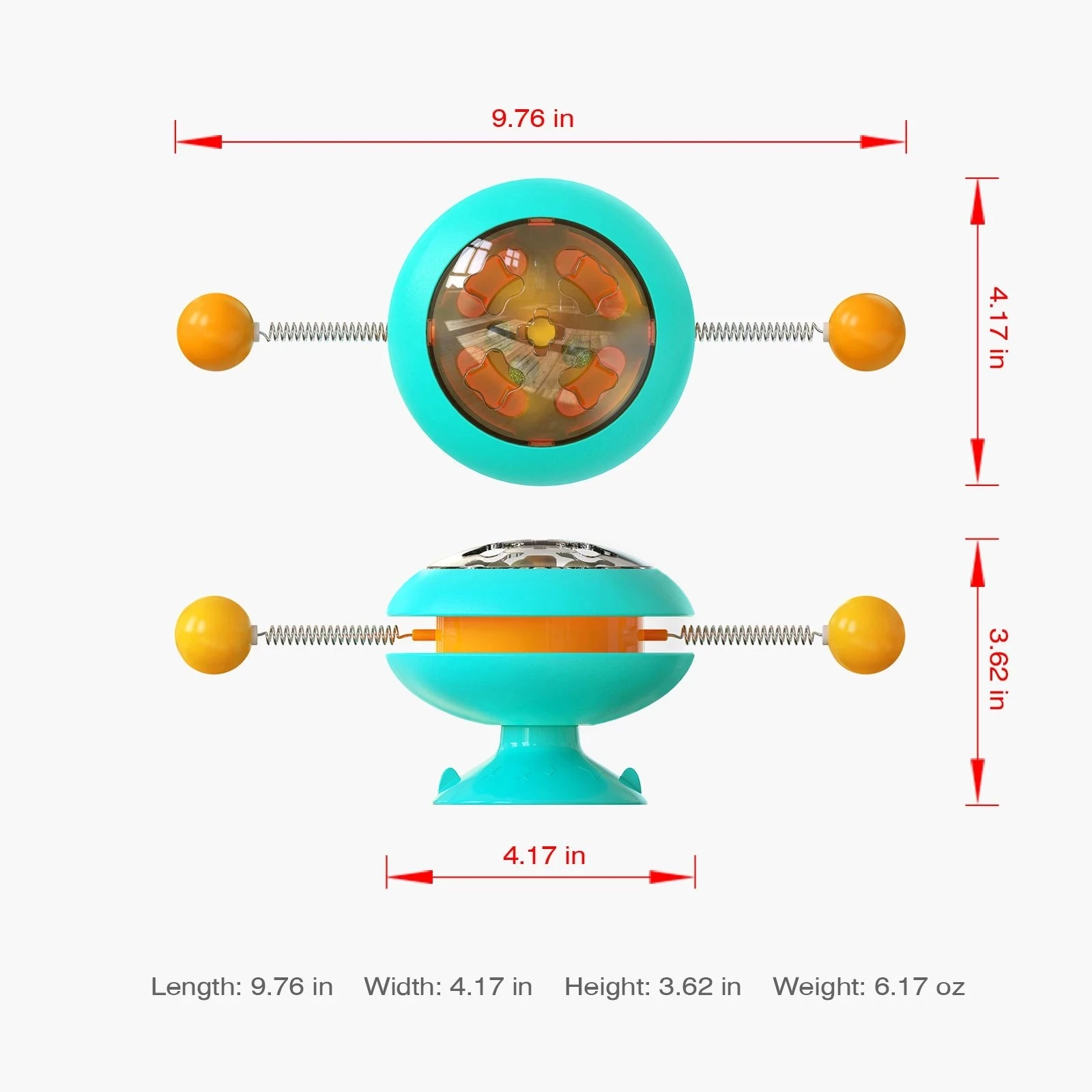 

Rotatable Cat Toys Interactive Training Toys for Cats Dog Turntable Catnip Ball Cat Spring Funny Cat Stick Catnip Pet Products