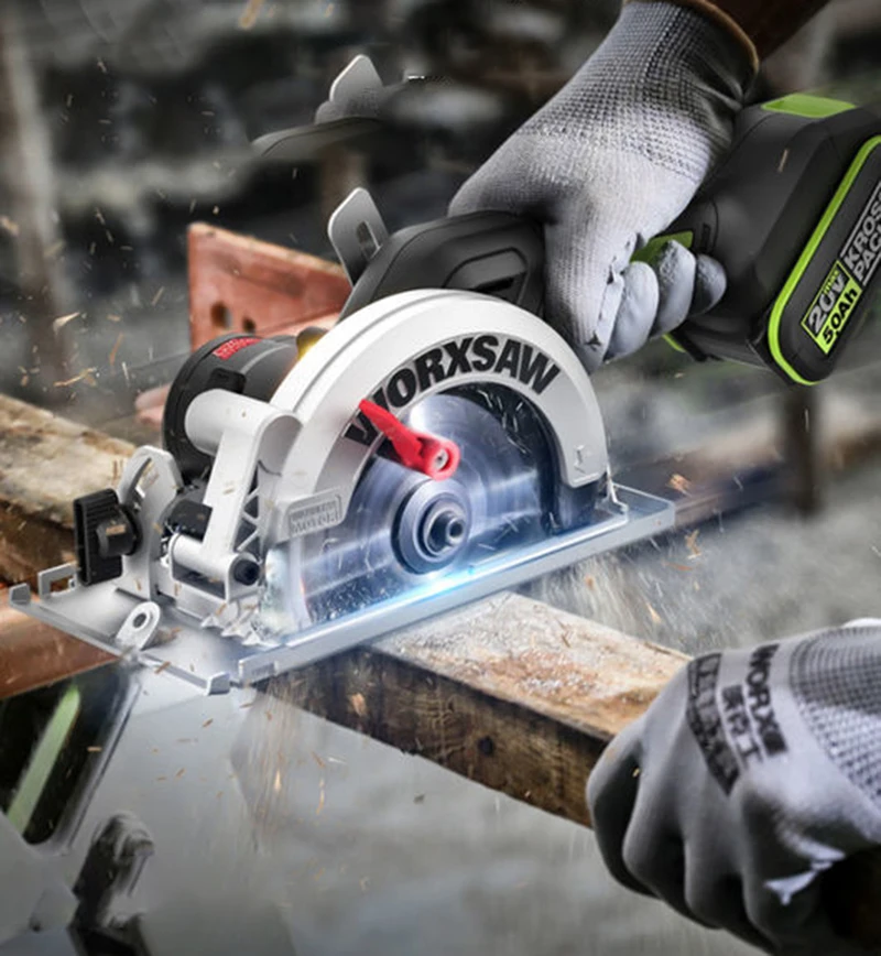 Worx Professional Tool WU535 Brushless Motor 140MM Cordless Circular Saw 45 /90 Degree cutting Powershar Battery 4Ah | Инструменты