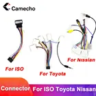 Camecho 2din автомобильный Android радио КАБЕЛЬ жгута проводов адаптер разъем кабель для Volkswagen ISO Hyundai Kia Honda Toyota Nissan