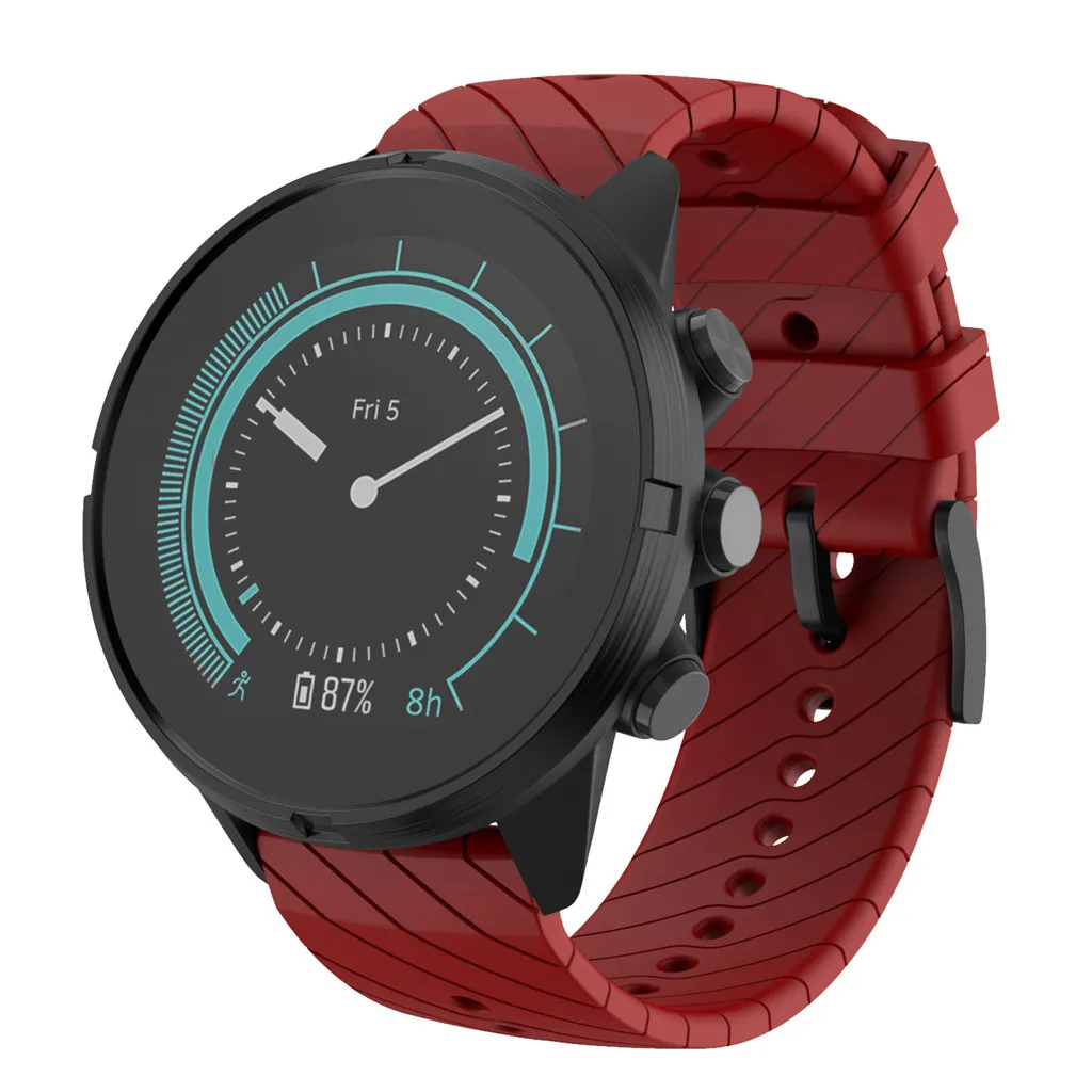 RD OTOKY GEMIXI спортивный мягкий силиконовый сменный ремешок для Suunto 9/9 Baro медный ремешок для наручных часов умные аксессуары - Цвет ремешка: RD