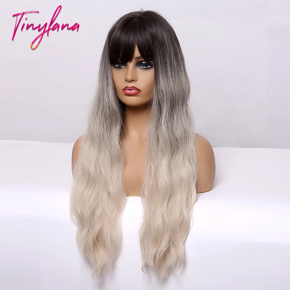 Парики для косплея крошечная Лана с эффектом омбре длинные натуральные