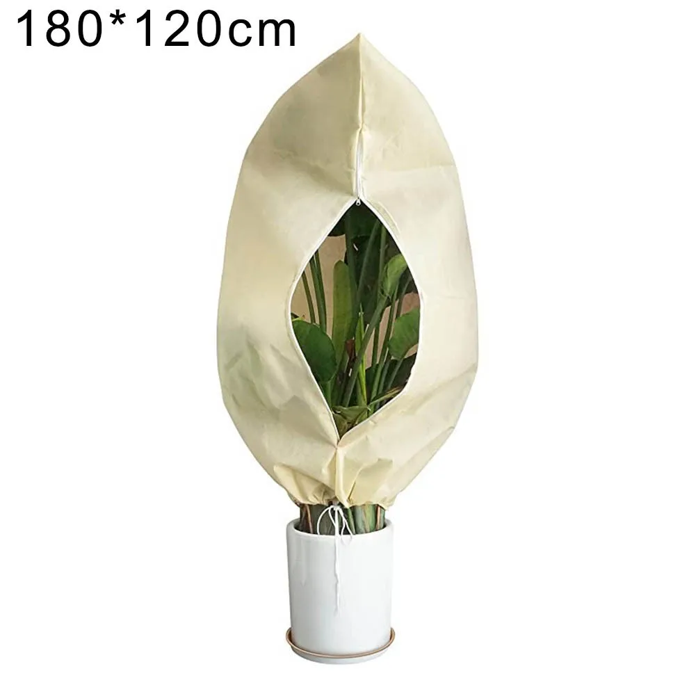 

With Drawstrings Plant Covers Spunlace Non-woven Cloth Freeze Protection