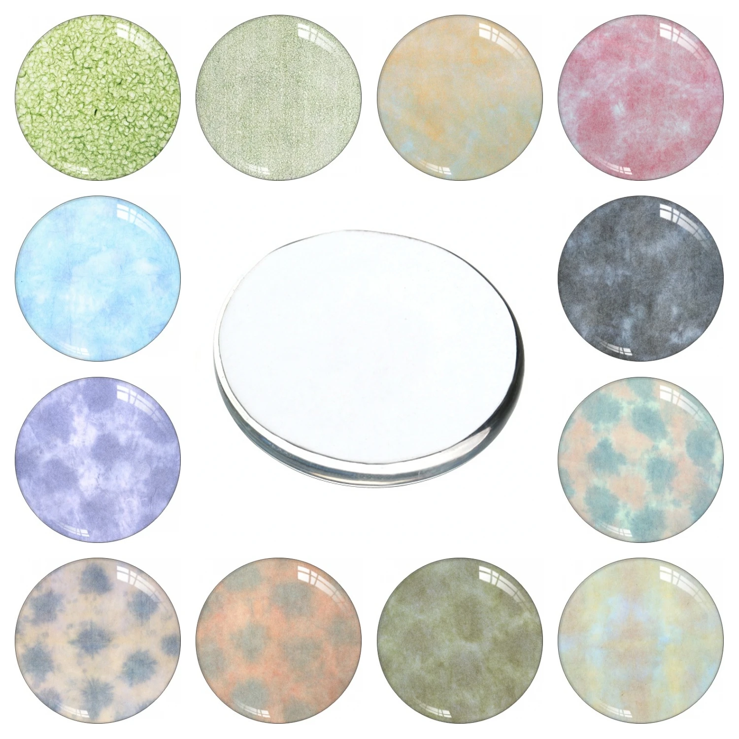 Ручная работа Круглый Фото стеклянный кабошон демонстрация плоская задняя часть