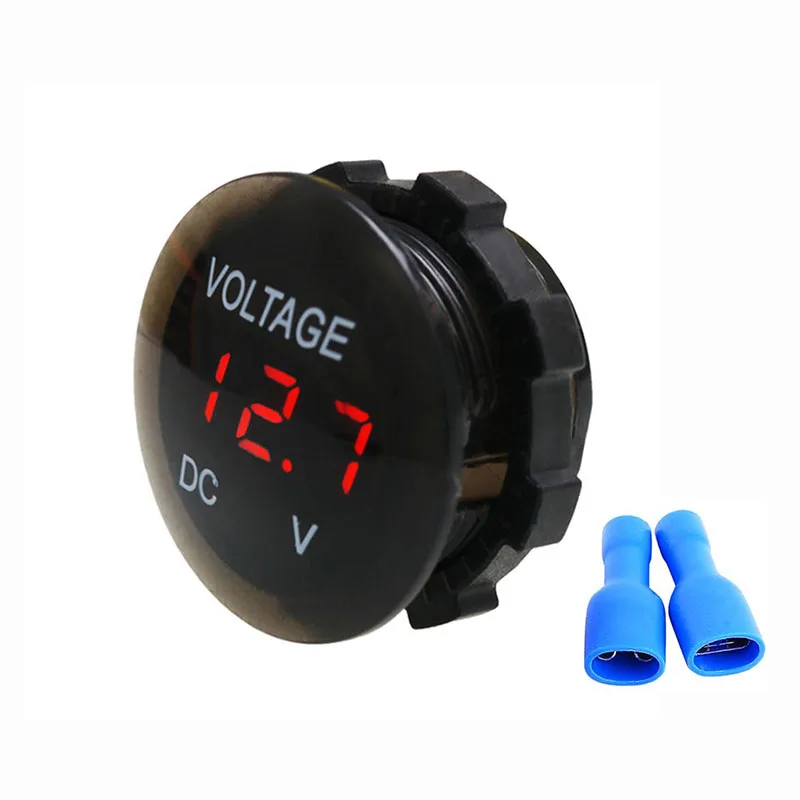 Цифровой панельный вольтметр водонепроницаемый светодиодный дисплей 12 24 В