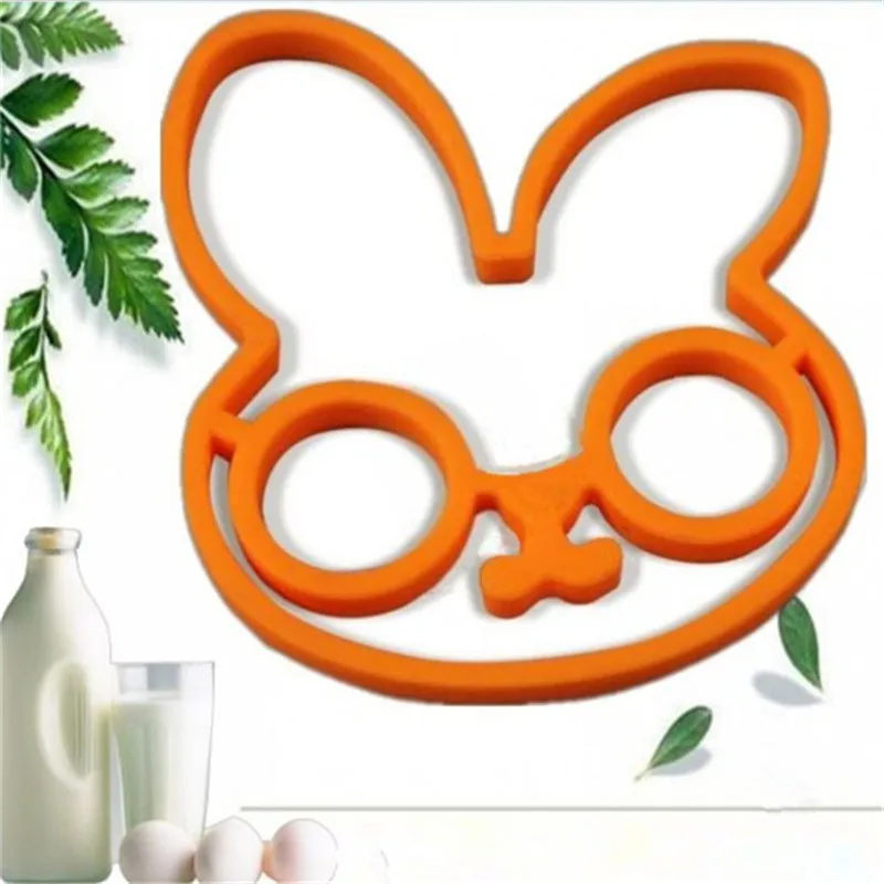 Быстро раскупаемый 1 шт. силиконовых кейсов яйцо белый кролик яиц в виде веселого