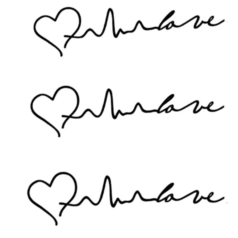 Горячая Распродажа электрокардиограмма искусство временных татуировок в форме