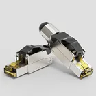 RJ45 разъем Cat8 40 Гбитс2000 МГц синхронная передача с волокном Cat8 ОБЖИМНАЯ кристальная головка RJ 45 переходник 8P8C 10 шт