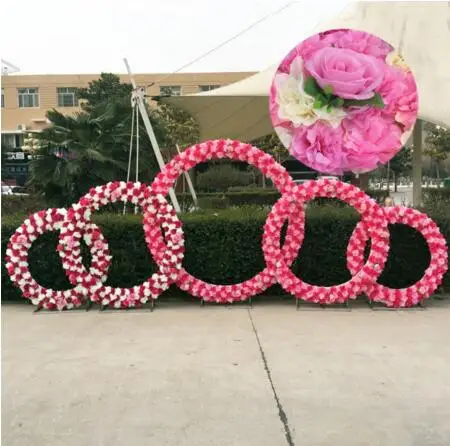 Новые Свадебные реквизиты железная стойка для колец Цветочная дверь свадебное